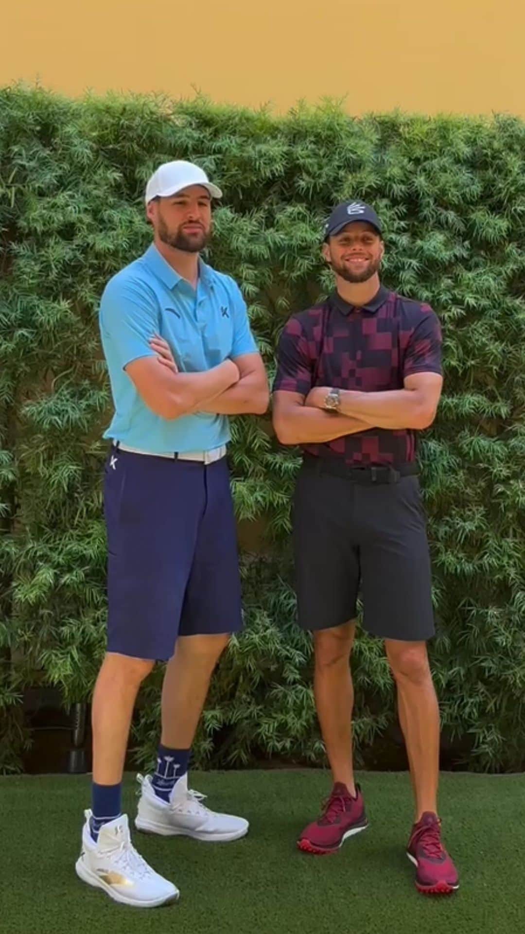 ゴールデンステート・ウォリアーズのインスタグラム：「“Do it for #DubNation” ⛳️💙💛」