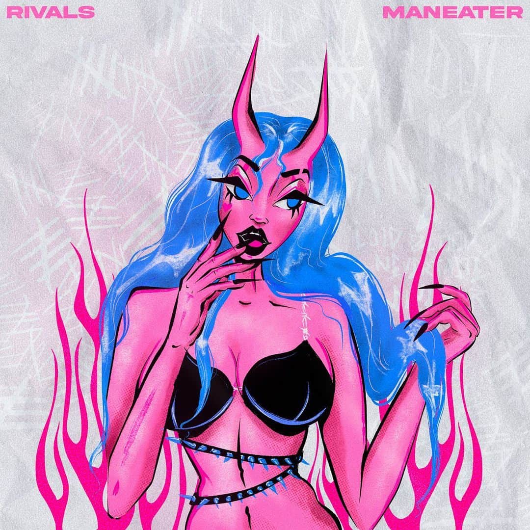 タイラー・カーターのインスタグラム：「Still hyped on this new @wearervls 💙 joint me and @iamdayce whipped up with the besties @kaliewolfe & @themicket ‘Man Eater’ out now, and more heat to come this summer. ☠️ Additional production, mixed, and mastered by the 🐐 @thecodystewart CLAWS OUT BITCHES! 😈🐆💅🏻」