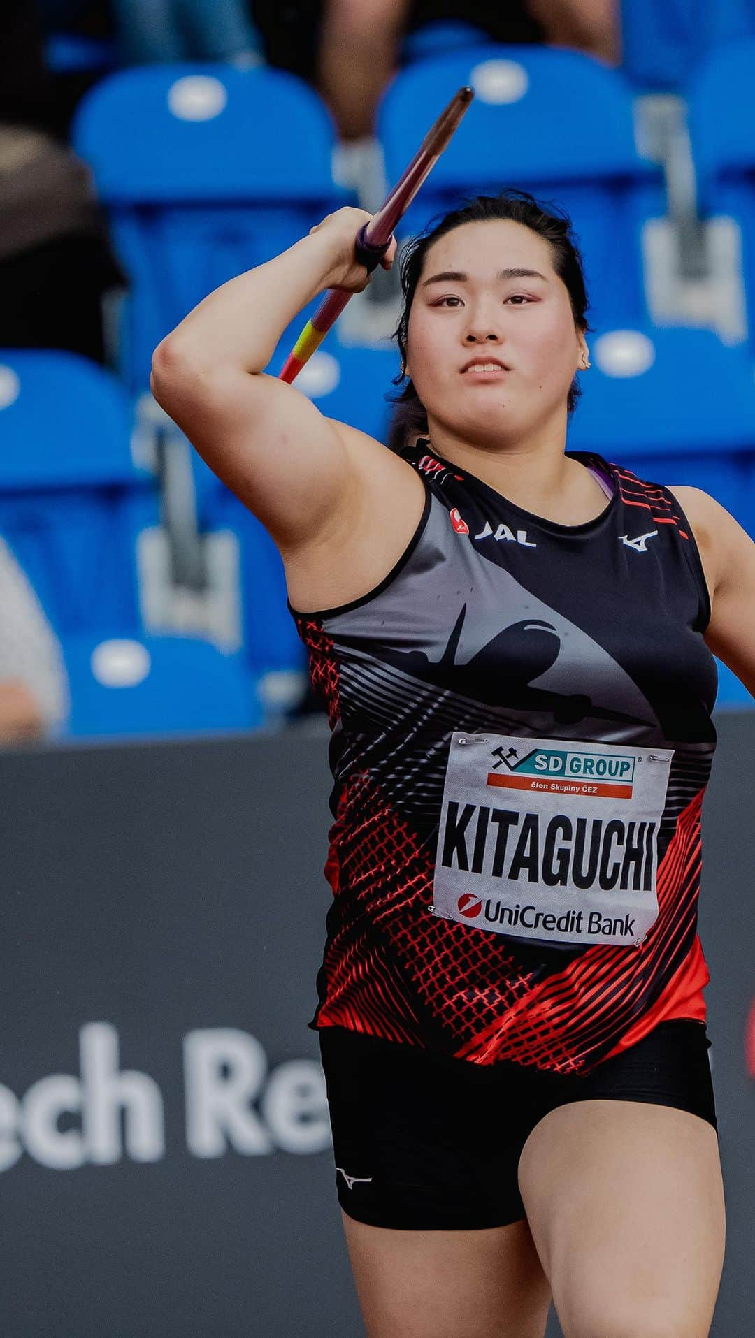 北口榛花のインスタグラム：「That winning feeling 🤩  🇯🇵’s @giantbaby_paru won her second #ContinentalTourGold meeting of her career thanks to a 63.72m throw at @zlatatretra 💪  📹 @xmg.photography」