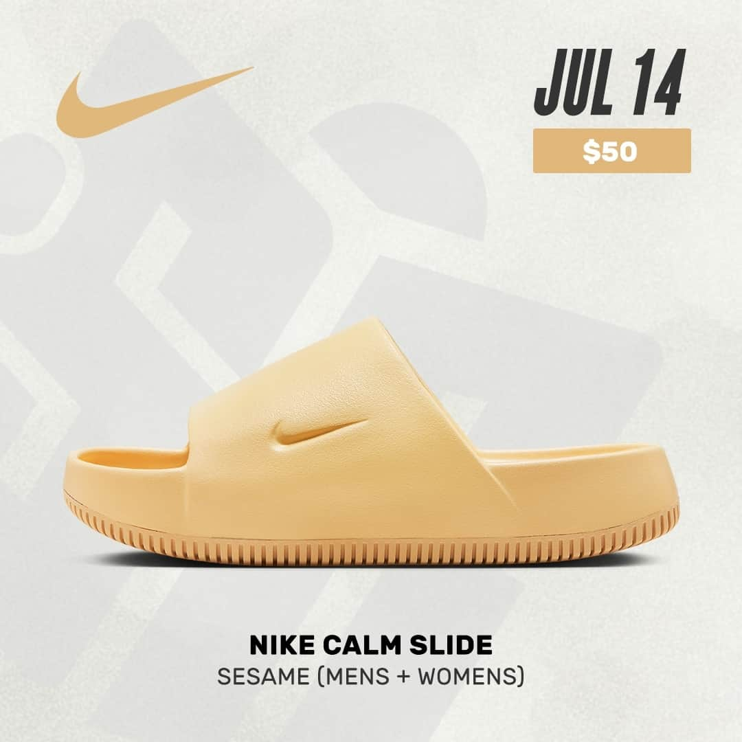 Sneaker Newsさんのインスタグラム写真 - (Sneaker NewsInstagram)「#SNReleaseAlert : The Nike Calm Slide is scheduled to release on July 14th ($50) in five different colorways. Swipe left to see them all! LINK IN BIO for full details.」6月30日 3時01分 - sneakernews