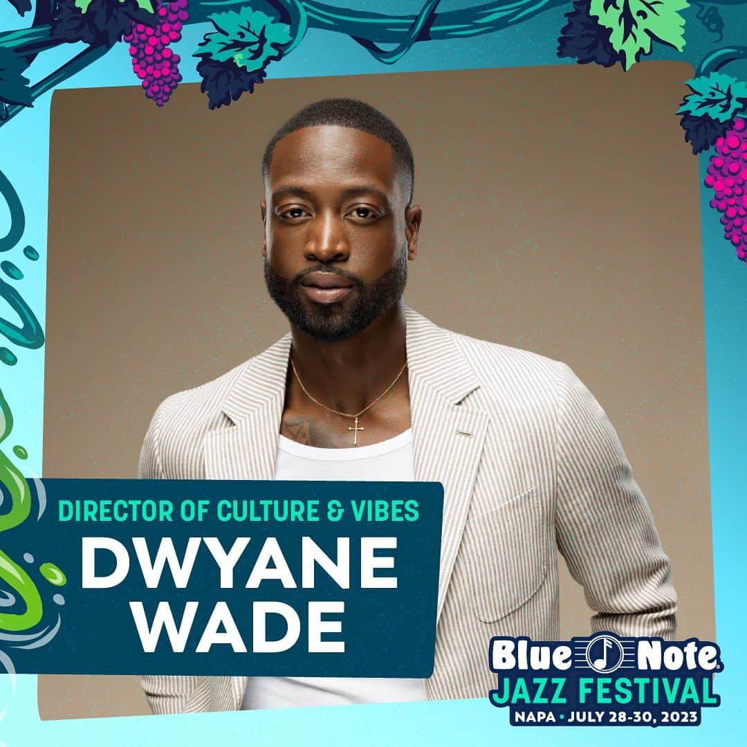 ドウェイン・ウェイドさんのインスタグラム写真 - (ドウェイン・ウェイドInstagram)「Director of Culture & Vibes checking in 🫡 Who’s joining me at this year’s Blue Note Jazz Festival?」6月30日 4時03分 - dwyanewade