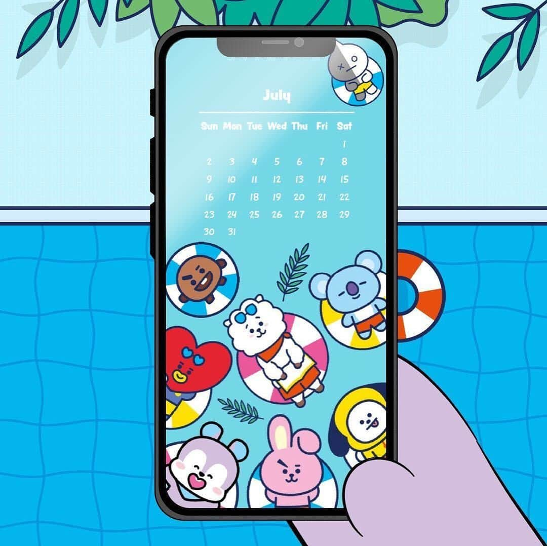 BT21 Stars of tomorrow, UNIVERSTAR!さんのインスタグラム写真 - (BT21 Stars of tomorrow, UNIVERSTAR!Instagram)「July on the way~ve🫧  Create your own BT21 calendar on DECO STUDIO! 👉Link in Bio  #calendar #profilepic #lockscreen #wallpaper #decostudio #BT21_July」6月30日 18時11分 - bt21_official