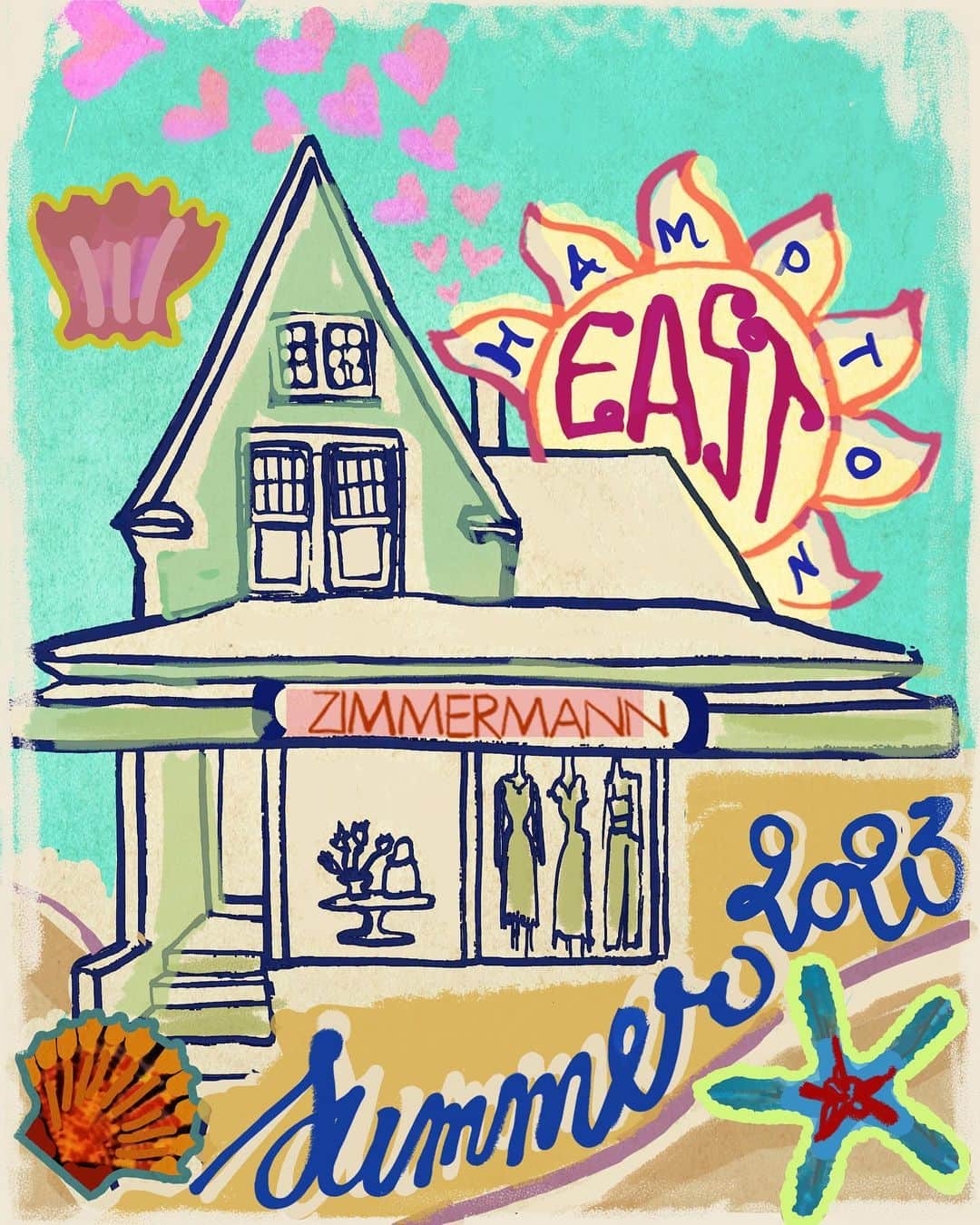 ジマーマンさんのインスタグラム写真 - (ジマーマンInstagram)「Party in the Hamptons: Our East Hampton boutique has re-opened for the season and we're ready to celebrate the summer. Find us at 27 Newtown Lane. See you soon! #ZimEastHampton #zimmermann」6月30日 16時41分 - zimmermann