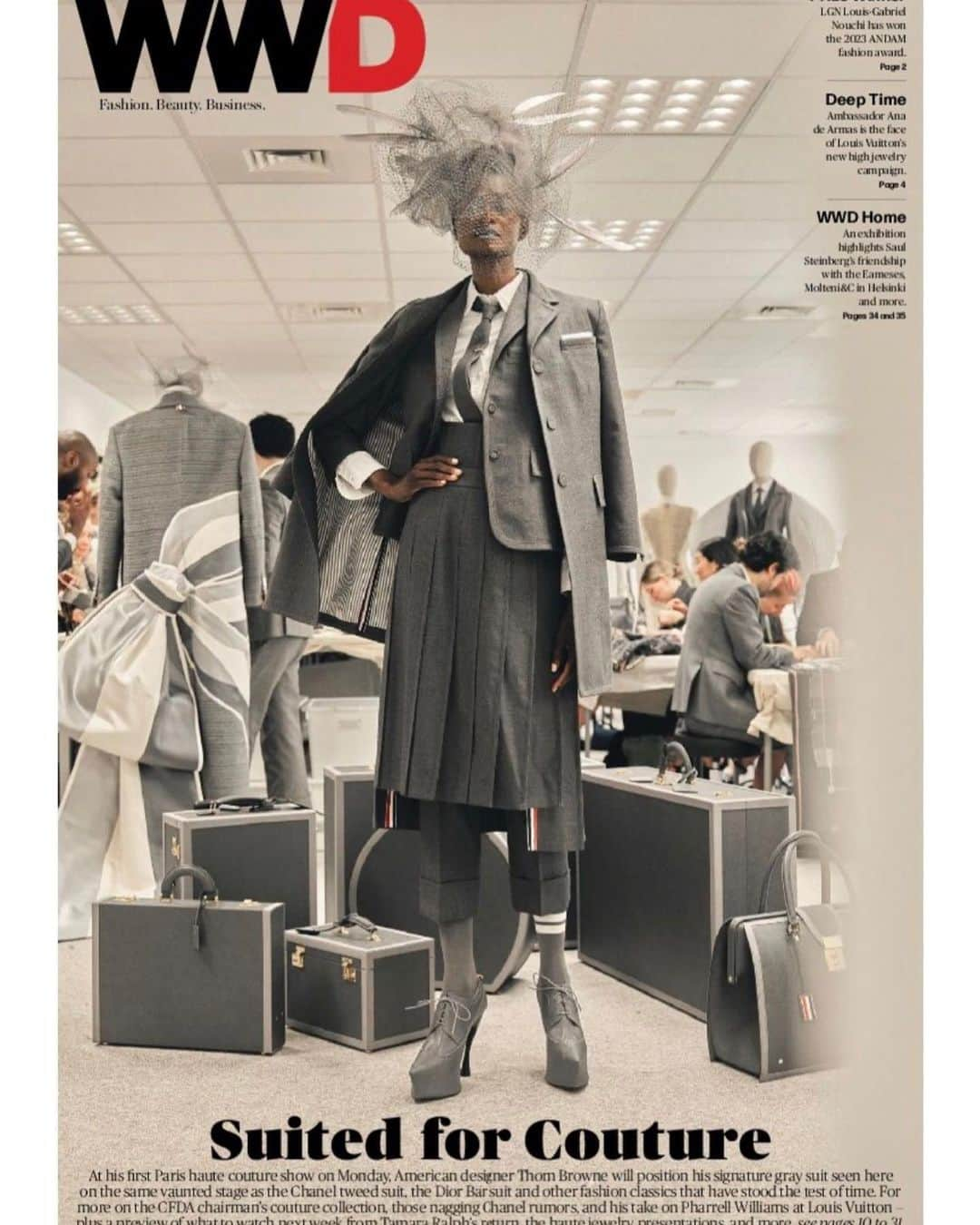 スティーブンジョーンズさんのインスタグラム写真 - (スティーブンジョーンズInstagram)「@thombrowne #hautecouture #americaninparis #fadetogrey」6月30日 16時49分 - stephenjonesmillinery