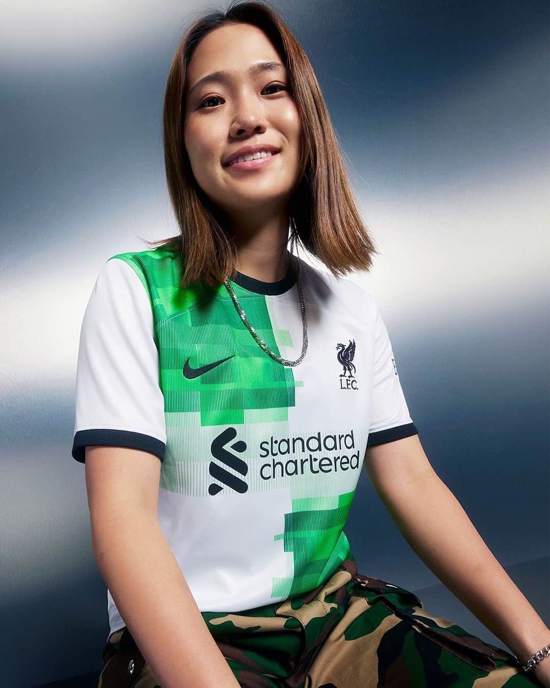 長野風花のインスタグラム：「. New away kit⚪️🟢」
