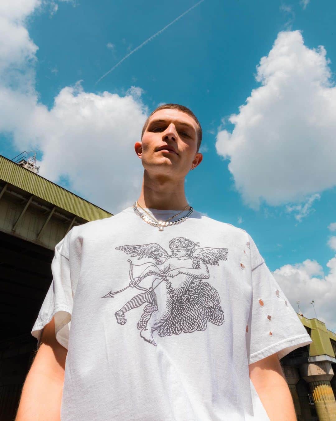 のインスタグラム：「Riverside.  The oversized distressed cherub t-shirt [131099209]」