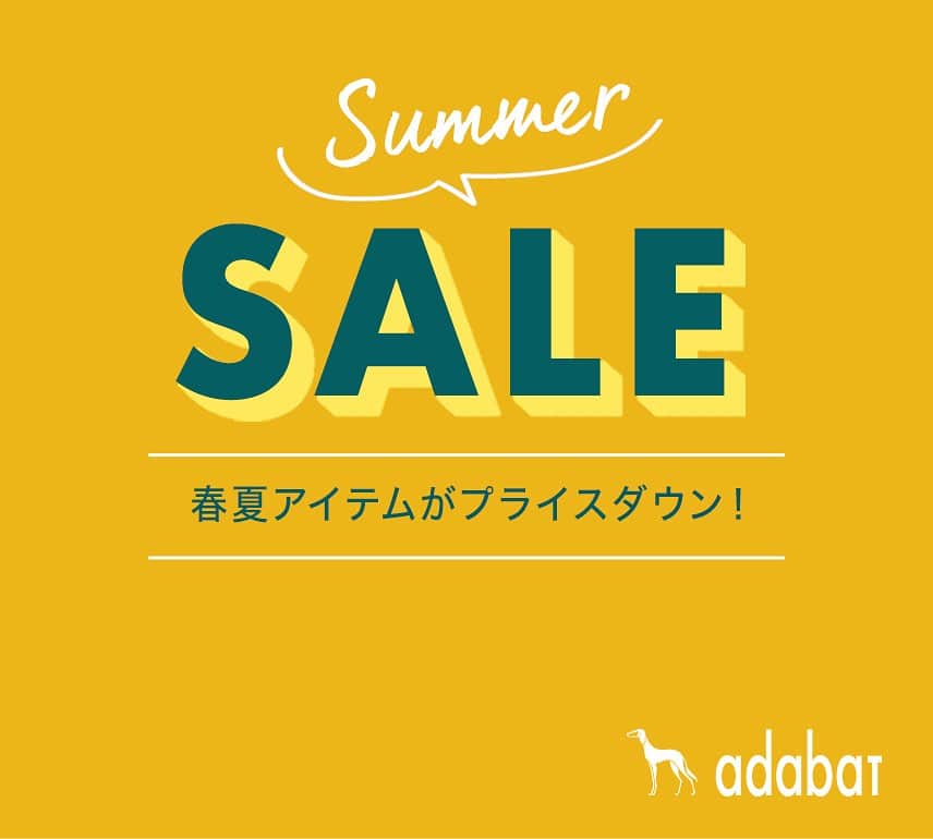 adabat アダバットのインスタグラム：「セールスタート！→ @adabat.official  . 春夏の人気アイテムをお得に お買い物していただける大チャンスです◎  ぜひアダバット店舗、 またはオンラインサイトにて チェックしてみてください☺️✨」