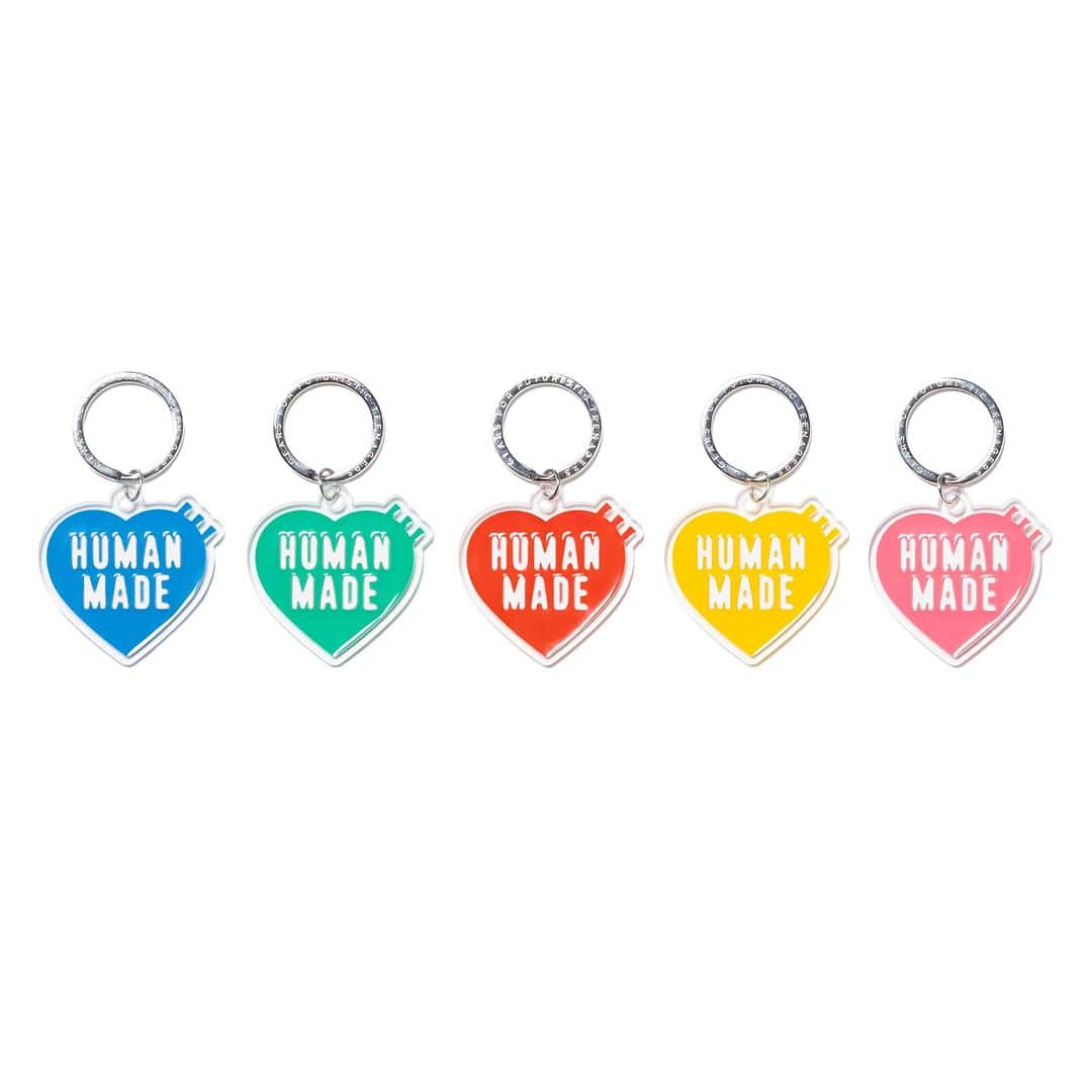 HUMAN MADEさんのインスタグラム写真 - (HUMAN MADEInstagram)「"HEART KEYRING" is available at 1st July 11:00am (JST) at Human Made stores mentioned below.  7月1日AM11時より、"HEART KEYRING” が HUMAN MADE のオンラインストア並びに下記の直営店舗にて発売となります。  [取り扱い直営店舗 - Available at these Human Made stores] ■ HUMAN MADE ONLINE STORE ■ HUMAN MADE OFFLINE STORE ■ HUMAN MADE HARAJUKU ■ HUMAN MADE SHIBUYA PARCO ■ HUMAN MADE 1928 ■ HUMAN MADE SHINSAIBASHI PARCO  *在庫状況は各店舗までお問い合わせください。 *Please contact each store for stock status.  HUMAN MADEのアイコニックなハートロゴ型のアクリルキーホルダー。ポップな5カラー展開。ギフトとしても活躍します。  Acrylic keyring inspired by Human Made’s iconic heart logo. Available in five pop colors, it also makes a perfect gift.」6月30日 11時12分 - humanmade