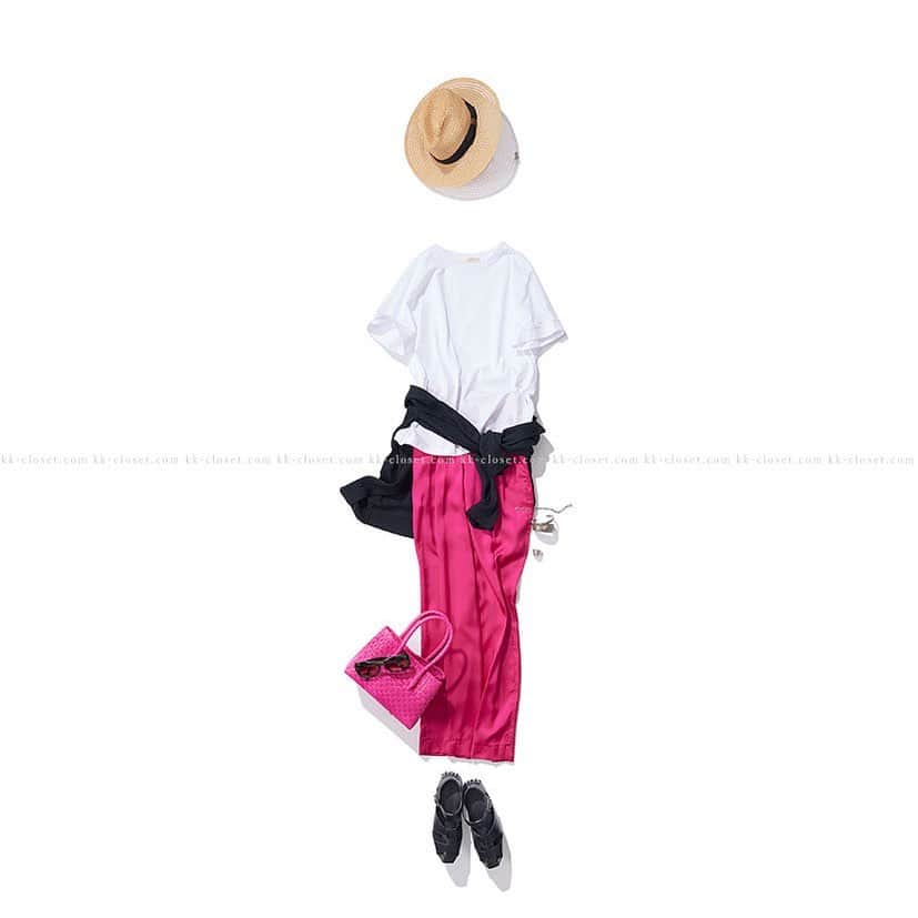 K.KSHOP_officialさんのインスタグラム写真 - (K.KSHOP_officialInstagram)「・ NEW♦️Coordinate  ・ 2023-06-30 ・ ピンクで気分を上げる ・ tops :  #demain #miran pants :  #berwich accessory : #marascalise #harpo #gigi bag : #baliwerkstatte shoes : #pellicosunny other : #pagani #grevi ・ #kkcloset #kkshop #菊池京子 #kyokokikuchi #coordinate #コーディネート #code #ootd #happy #follow #outfit #kotd #カジュアル #style #fashion #ファッション  #jewelry #pink #サテンパンツ　#グルカサンダル」6月30日 11時16分 - k.kshop_official