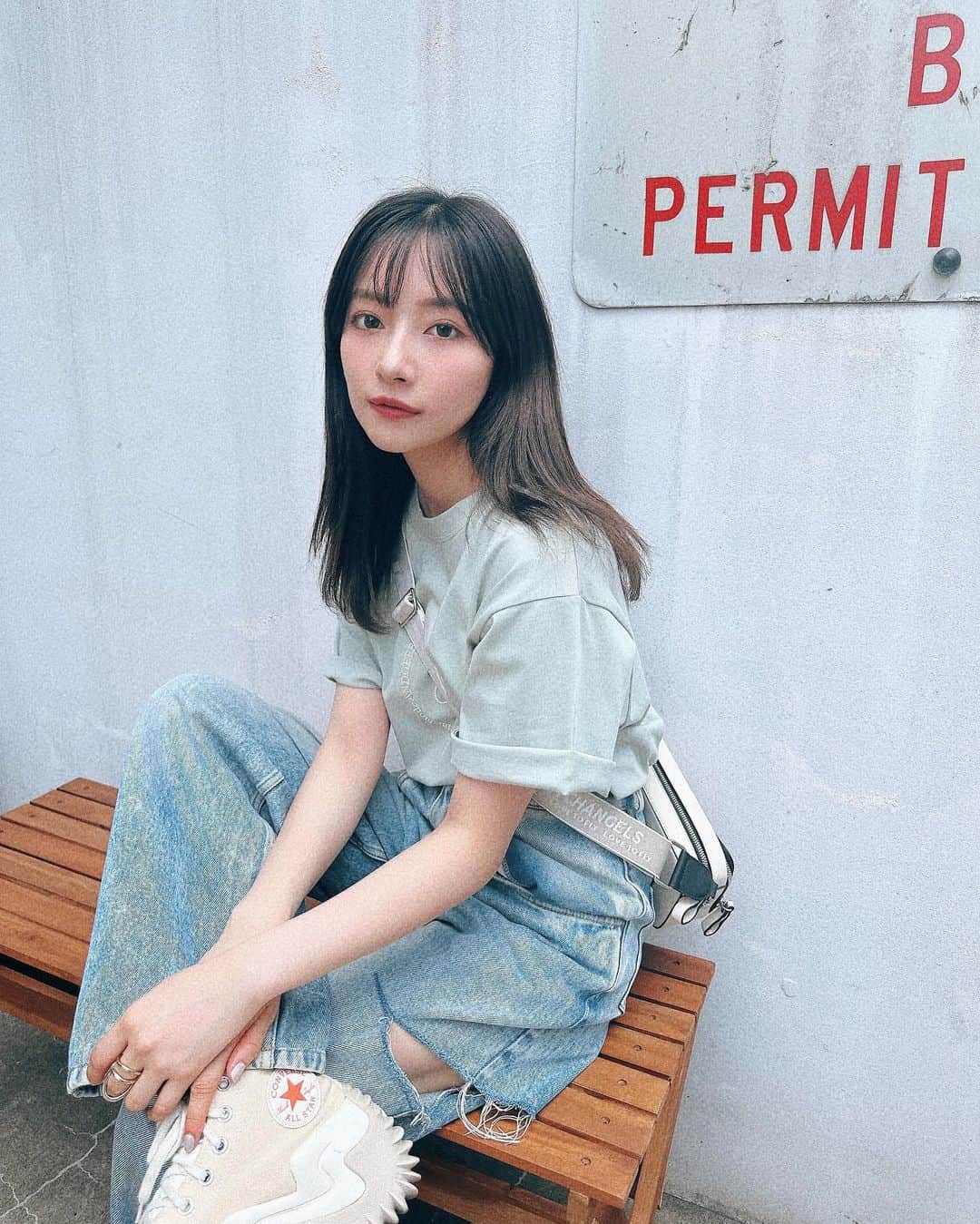 村瀬紗英さんのインスタグラム写真 - (村瀬紗英Instagram)「#dailylook スニーカーでいる事ふえたなあ😎❤️‍🔥」6月30日 14時31分 - saepiiii.m