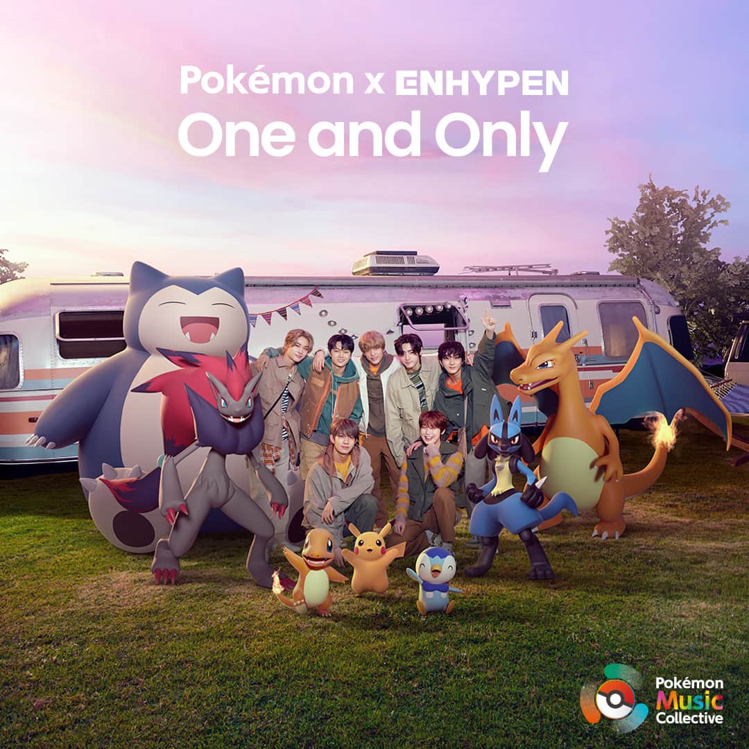 のインスタグラム：「『ポケットモンスター』シリーズのゲームサウンドをもとに、新しい音楽を世に届ける「Pokémon Music Collective」🎧✨ 第2弾はK-popアーティスト、ENHYPENさんの楽曲「One and Only」！  くわしくはプロフィール欄のURLから、ENHYPEN公式サイトをチェックしてね👀  #ポケモン #ポケットモンスター #pokemon #pokémon #ENHYPEN #Pokemon_ENHYPEN #PokemonMusicCollective #OneandOnly」