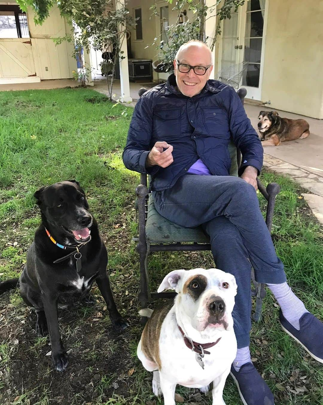 リー・トンプソンさんのインスタグラム写真 - (リー・トンプソンInstagram)「I know so many of you care deeply for your dogs. Dog lovers we share a bond. And when it's that terrible time when they are dying and you can't decide when to let go, we feel for each other. Because it's so sad. We are going through that with our Blue. Howie was his human at first glance when maddie zoey and I brought him home from #eastvalleyanimalshelter there was no doubt. It's been over 9 years of singing happy days and mutual service. He's been a great dog. Protecting the family making us laugh, even doing political messages. (He had a strong conviction that dogs should always reside in the #whitehouse). 2 months ago We took him in to get his nails clipped and found he had incurable fast moving cancer. Caring for a loved one through this end stage is such a Rollercoaster. And a deeply personal learning journey. It's too hard to let go. So if you are going through this I send my love. And yes after we morn. we will go to find another great pup to rescue us. That's just what doG would want us to do. #adoptdontshop」6月30日 15時28分 - lea_thompson