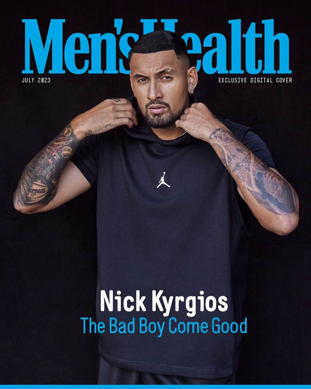 ニック・キリオスのインスタグラム：「Brash, unpredictable, maverick, impudent – and those are just his strong points – there's no tennis player quite like Nick Kyrgios on the professional circuit. Preternaturally talented, perennially misunderstood, the controversies that surround him overshadow a complex and sensitive character. But the sport's most colourful talent is finding himself.  ‘People see me as volatile,' he tells @alastaircampbell in an exclusive interview for Men's Health. ‘But you don’t make it this far without composure and patience. I have better habits now; I’m growing up, maturing.’  Could this be the year the bad boy of tennis comes good?  Find the full story at the link in bio」