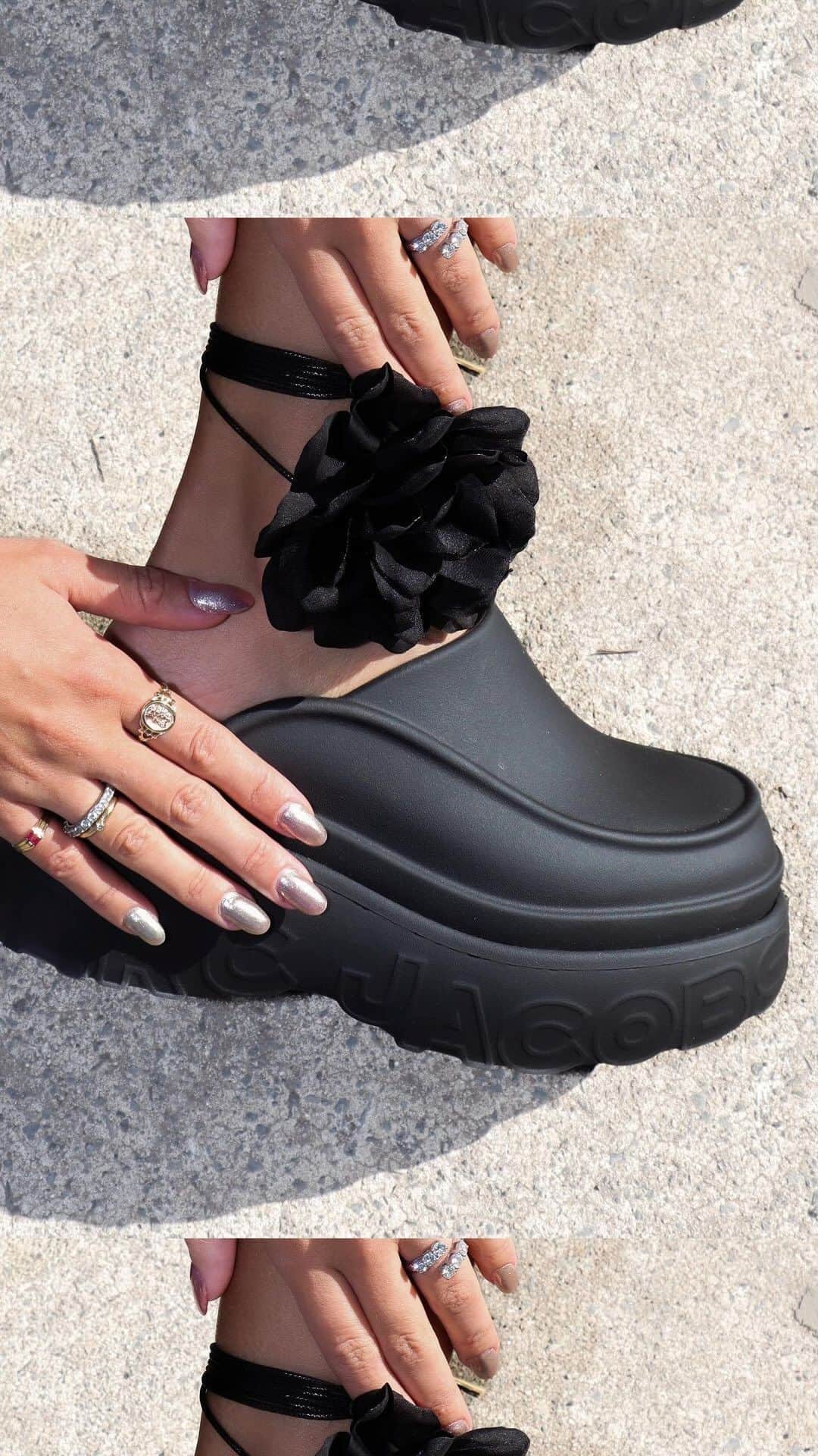 メリッサのインスタグラム：「#GRWM com a #MelissaClogMarcJacobs? Temos! @marcelaccarrasco trouxe inspirações belíssimas com o lançamento. Me conta nos comentários qual look é o seu favorito 💫」