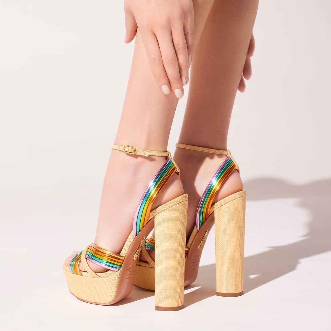 Aquazzuraのインスタグラム：「Time to turn heads in our So Sundance Plateau 140. Explore all our exquisite plateaus on aquazzura.com #AQUAZZURA」