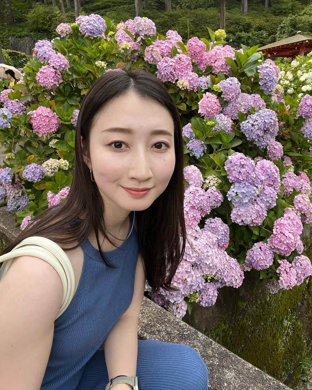 渋谷栞南のインスタグラム：「Solo trip in Kyoto ⛩  After the kimono shoot, I had a solo trip in Kyoto for a day. The purpose of this trip was to see ajisai (hydrangea)💠 I even saw the heart ajisai at Mimurotoji garden🥳💗  I stayed at the guest house “Hitsujian” , which is Japanese traditional house. I made friends from other countries there💚 I really enjoyed talking to them about my country and theirs. The host is an expert of Kyoto!! He told me where to go and what to do in Kyoto🎋  念願の京都！大好きな紫陽花づくしの旅で大満足でした🥳  #kyoto#kyotojapan#kyototrip#japantravel#kyototravel#京都一人旅#京都女子旅#京都グルメ#京都カフェ#京都観光#女子一人旅#japantemple#japaneseculture #japanesetraditional」