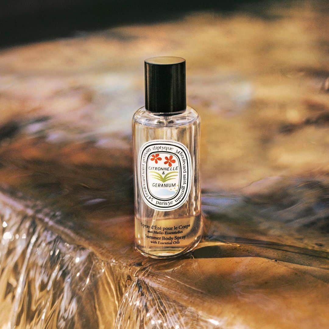 ディプティックのインスタグラム：「Citronnelle and summer nights… The Citronnelle (Lemongrass) summer body spray  is the perfect summer companion, protecting you from those pesky moquitoes, with fragrant notes.  #diptyque #diptyquesummercollection #summeressentials」