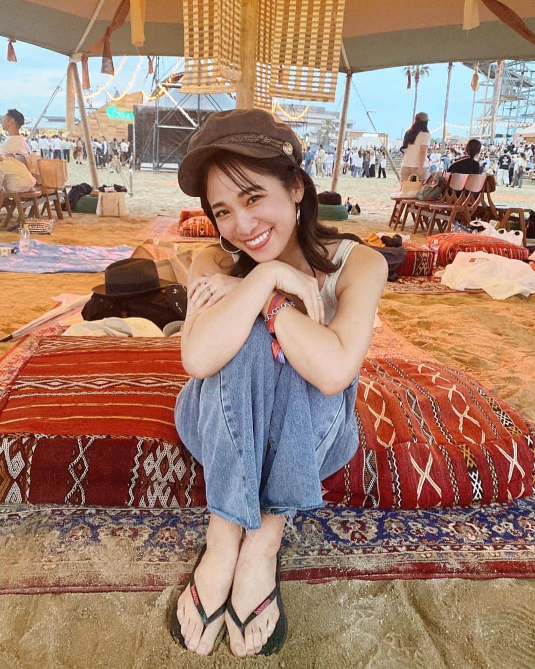 藤森マリナさんのインスタグラム写真 - (藤森マリナInstagram)「Greenroom Beach🌴🫧🎶  ㅤㅤ  大好きな親友たちとまさに ＬＯＶＥ＆ＰＥＡＣＥ✌🏻🩷  ㅤㅤ  ㅤㅤ#greenroomfestival#greenroombeach#sennanlongpark#beachfestival#osaka#グリーンルーム#夏フェス #ハワイアナス#ビーチサンダル#designedforafreelife#havaianas#ビーサンコーデ」6月30日 20時01分 - maaarina0806