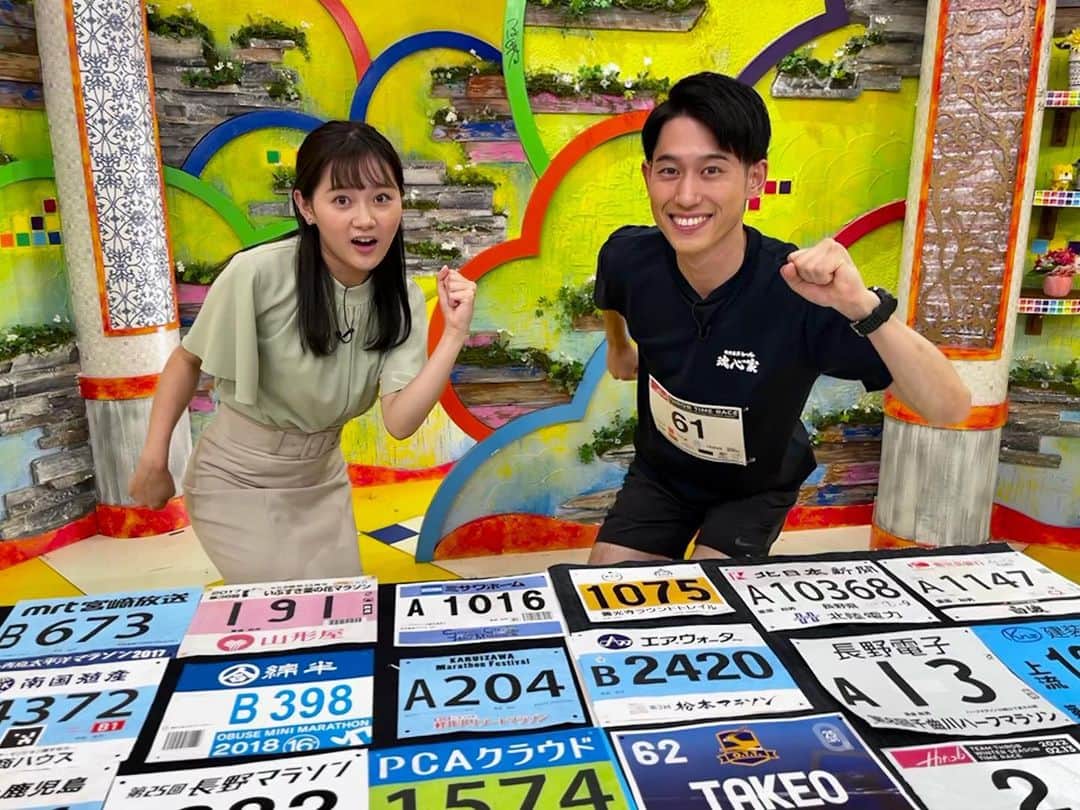重盛赳男のインスタグラム：「「N☆1〜NBSトクセン〜」 あすも、つけあげうまかコンビ・毛織アナウンサーと！ アナ☆1のコーナーは、飽きもせずランニングのお話🏃‍♂️  「N☆1〜NBSトクセン〜」 1日（土）午前10時25分〜  #長野放送 #NBSトクセン #毛織華澄 #重盛赳男 #アナウンサー」