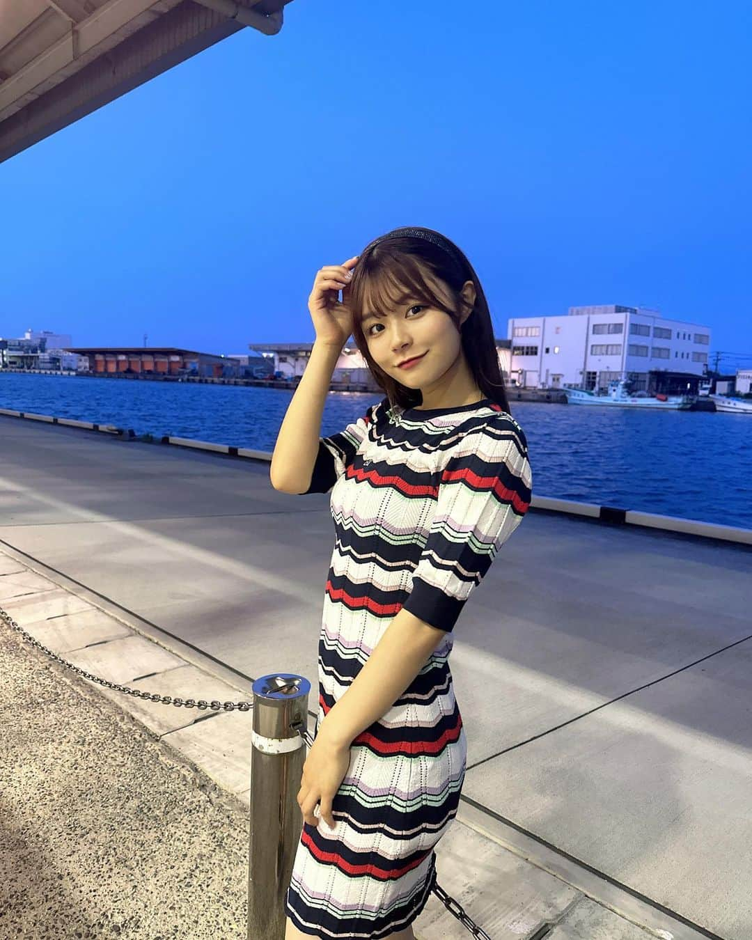 清司麗菜さんのインスタグラム写真 - (清司麗菜Instagram)「おしゃべり会会場の大かまから見える信濃川の景色がとっても綺麗でした〜🌃  新潟の何気ない日常に綺麗な景色がたくさんあるところが好きです  そしてこのお洋服お気に入りすぎるからたくさん写真載せちゃう❤️(頭に手置くポーズしがち)  #新潟#大かま#lilybrown#ミニワンピ#リリーブラウン」6月30日 21時18分 - seiji_0007