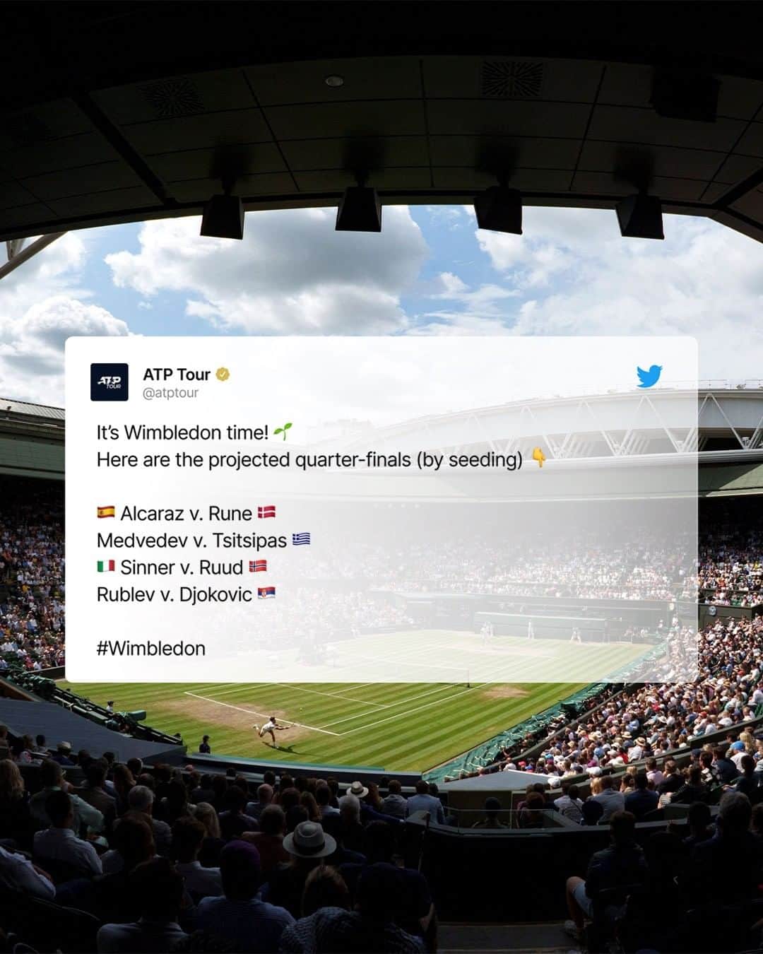 ATP World Tourさんのインスタグラム写真 - (ATP World TourInstagram)「It’s prediction time👇  🏆 winner …… ? 🙌 best potential match ….? 😲 surprise run ….?  #wimbledon | @wimbledon」6月30日 21時55分 - atptour