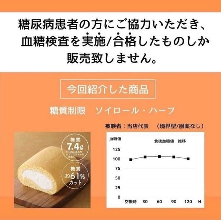 糖質制限ドットコムさんのインスタグラム写真 - (糖質制限ドットコムInstagram)「日本初の糖質制限専門店のオススメ💡  ✨糖質制限　ソイロール・ハーフ✨  糖質7.4g カロリー220kcal  小麦粉や砂糖を一切使わず焼き上げた生地は、“本当に低糖質⁉”と思ってしまうほど、しっとりふわふわ✨  特製の低糖質生地とたっぷりの生クリームでボリューム満点！  美味しさに本物の安心を添えてお届けします。  一般的なロールケーキ100gあたりの糖質量が19.1gなのに対し、 「糖質制限 ソイロール・ハーフ」は 100gあたりの糖質は7.4g!!※　糖質約61%カット!! ※エリスリトールを除く  #糖質制限 #糖質制限 #糖尿病 #糖尿病食 #ダイエット効果 #健康人生 #ダイエット食品 #糖質制限中 #糖尿病予備軍 #糖尿病の人と繋がりたい #糖尿病レシピ #糖尿病予防 #糖質制限食 #糖質制限ごはん #糖質制限生活 #血糖値を上げない食事 #健康サポート #健康が一番 #糖質制限ダイエット中 #糖尿病だけど食は美味しく楽しみたい #糖尿病糖質制限食 #健康にダイエット #健康でいたい #食事サポート #ロカボ飯 #糖尿病ごはん #糖尿病は健康食 #糖尿病治療中 #糖質制限中でも食べれる #糖質制限ドットコム」6月30日 21時58分 - toushitsu_s