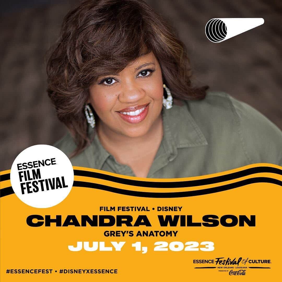 Grey's Anatomyのインスタグラム：「Join Chandra Wilson TOMORROW at @ESSENCEFest as we celebrate the “Power of Joy” through one-of-a-kind panels, exclusive screenings, giveaways and more. Visit disney.com/essence-festival for more info. #DisneyxEssence」