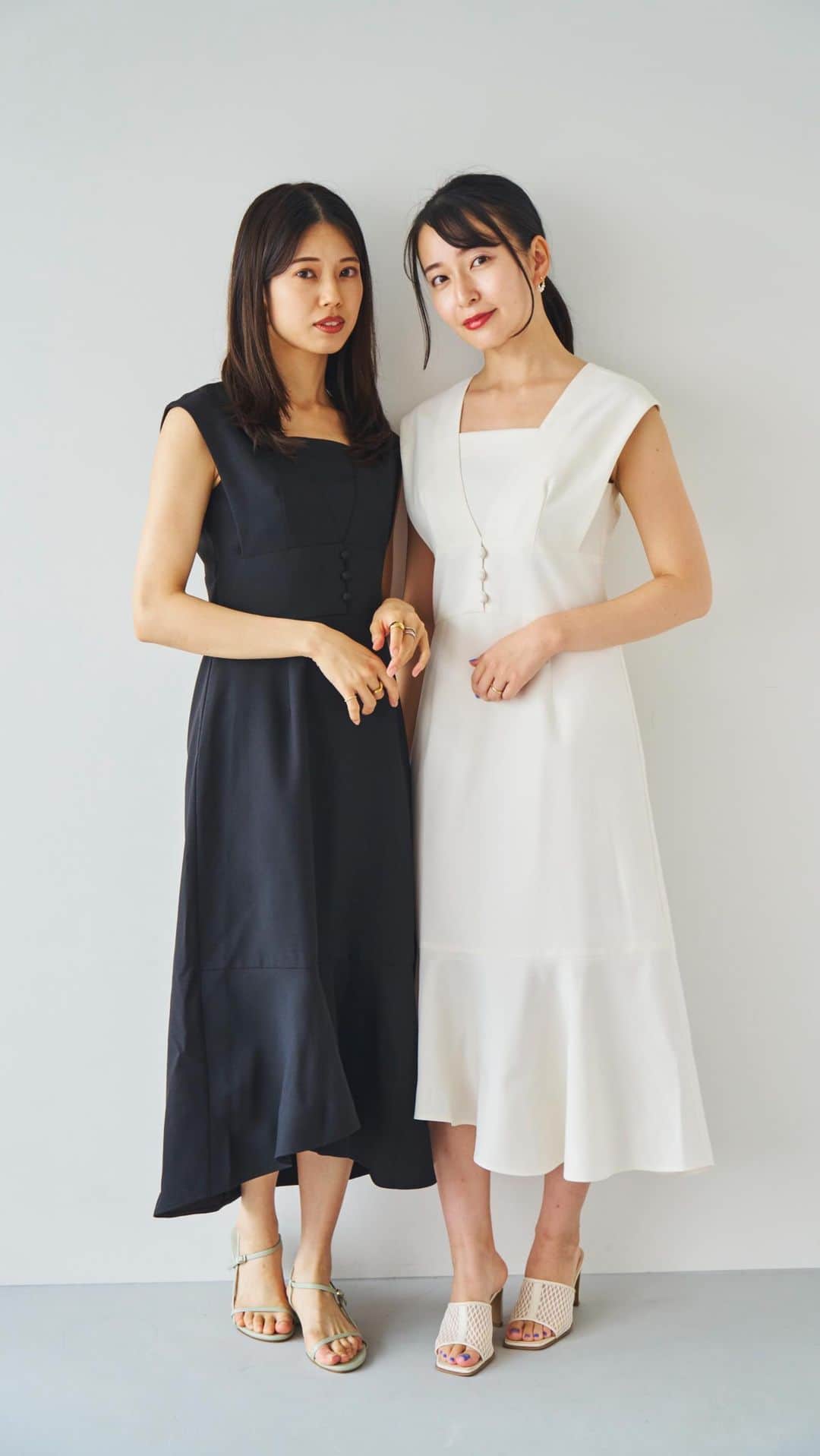 岩間恵のインスタグラム：「Chenon夏の新作ワンピースご紹介👗  ・フィッシュテールワンピース ・カップ付キャミソールワンピース」