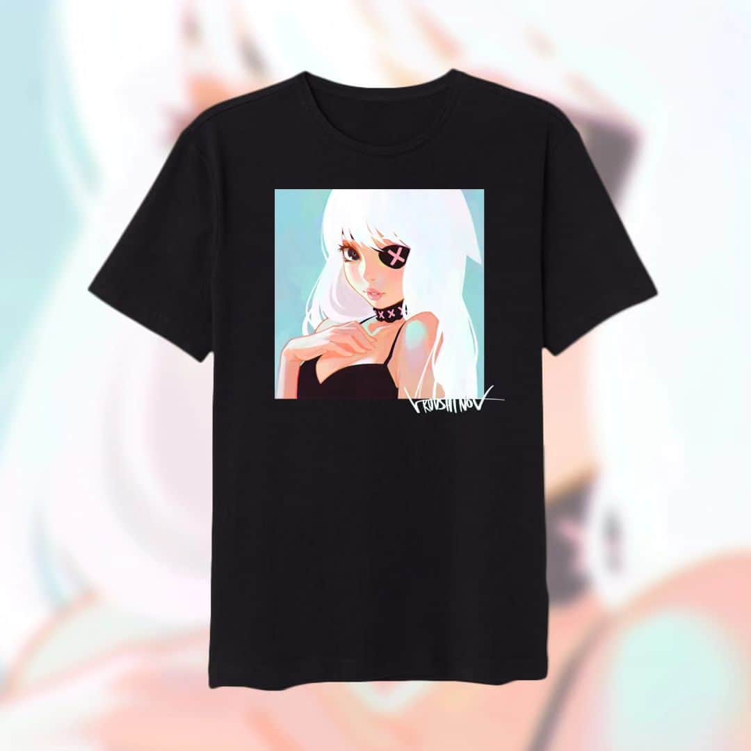 イリヤ・クブシノブ のインスタグラム：「We're pleased to say that our new collaboration is finally open for preorder!  This time we're featuring XOXO, a classic illustration, as well as the simplistic yet striking Silhouette shirts!  The pictures feature @maika_loubte an incredible musician based in Japan and were taken by @yosukeohno and incredible photographer and videographer!  This entire release is very much a team effort featuring my close friends. Thank you for your support!」