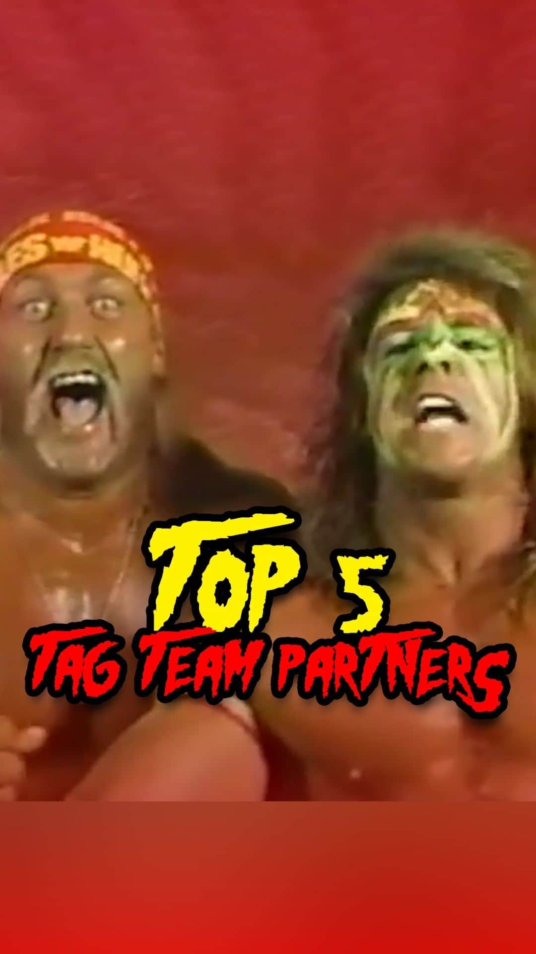 ハルク・ホーガンのインスタグラム：「🔥 Hulk Hogan's Top 5 Tag Teams! 🔥  Brother, check out 5 of the top tag teams I've had the honor of being a part of! 💪🤼‍♂️  From the electrifying chemistry to the iconic moments inside the squared circle, these tag teams have brought the energy, excitement, and pure entertainment that define the spirit of wrestling.   Hulkamaniacs, join me as we revisit 5 of my top tag teams that have left an incredible mark on the wrestling world!   ✨ So, grab your bandanas, raise your fists, and let's relive the magic together, brother! Share your favorite tag team memories in the comments below and tag your wrestling partner-in-crime!  #HulkHogan #WrestlingLegends #GreatestMoments #Hulkamaniacs #wrestlemania」