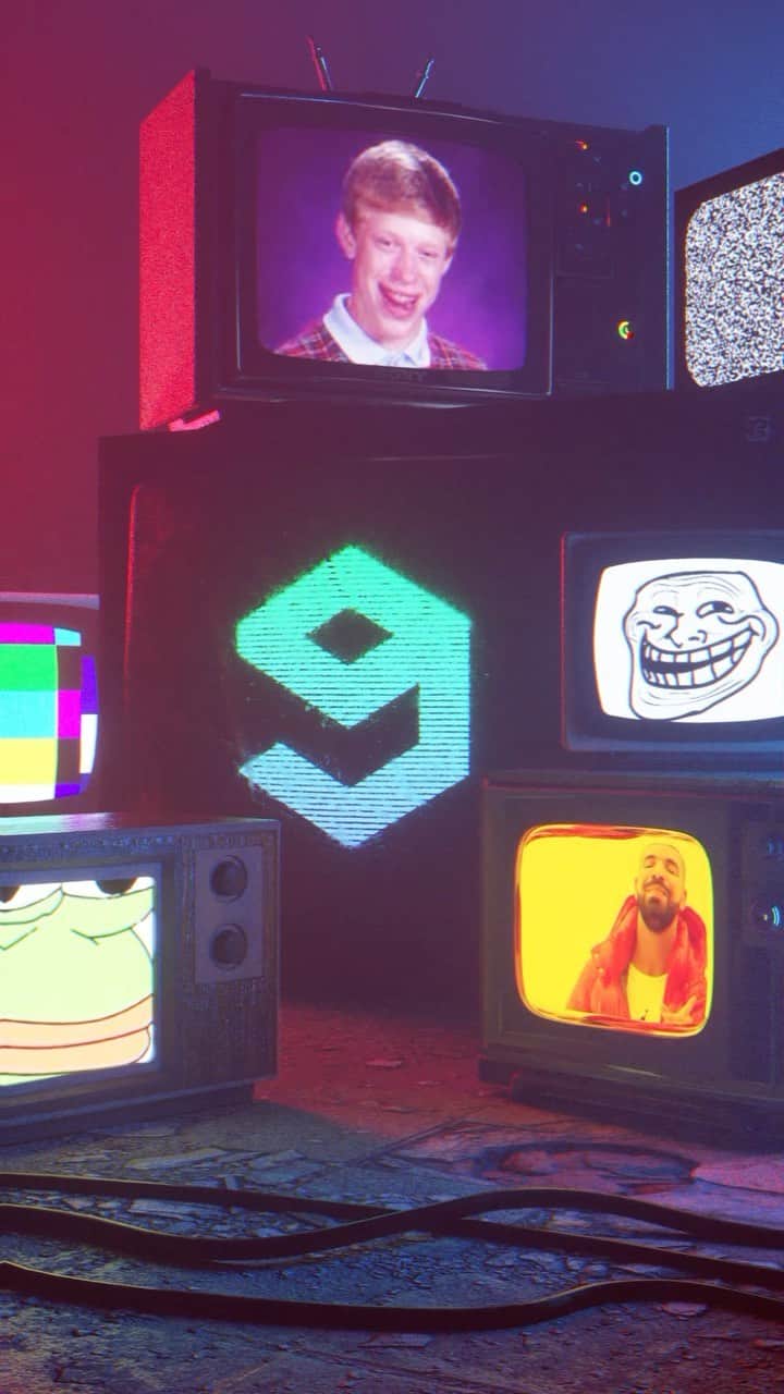 のインスタグラム：「Stepping into the 15th year of 9GAG ⏳ Thanks @des.lo for the 3D animation! 🎥 -  #animation #9gaganniversary #happybirthday9gag #15yearsof9gag #9gag」