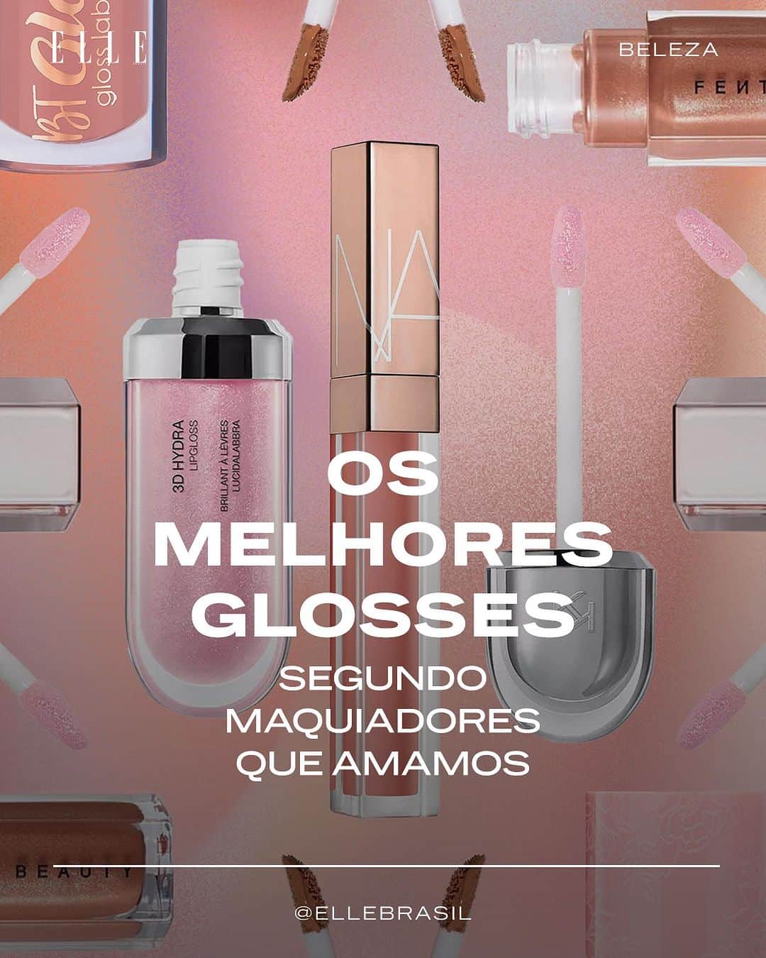 ELLE Brasilのインスタグラム：「Na procura de um gloss pra chamar de seu? Conversamos com alguns maquiadores que amamos para descobrir quais são os seus favoritos. Quer saber qual foi a escolha de @vanessarozan, @dindihojah, @rodrigocosta, @krisna, @casagrandegui e @angelic4silva? Então arraste pro lado!」