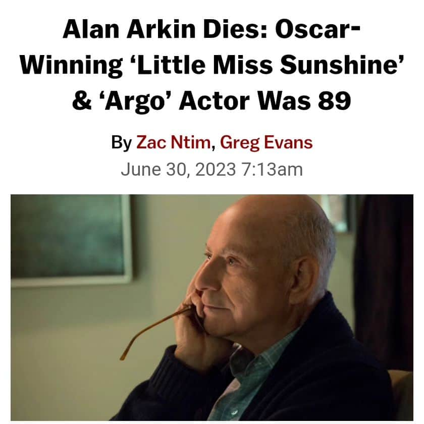 チャド・コールマンのインスタグラム：「The talented tour-de-force #oscarwinning actor did it onstage too and received the coveted #TonyAward as well! Consumate pro! Stellar career! With longevity! R.I.P. #alanarkin. Condolences to your family 🙏🌹 ❤️」