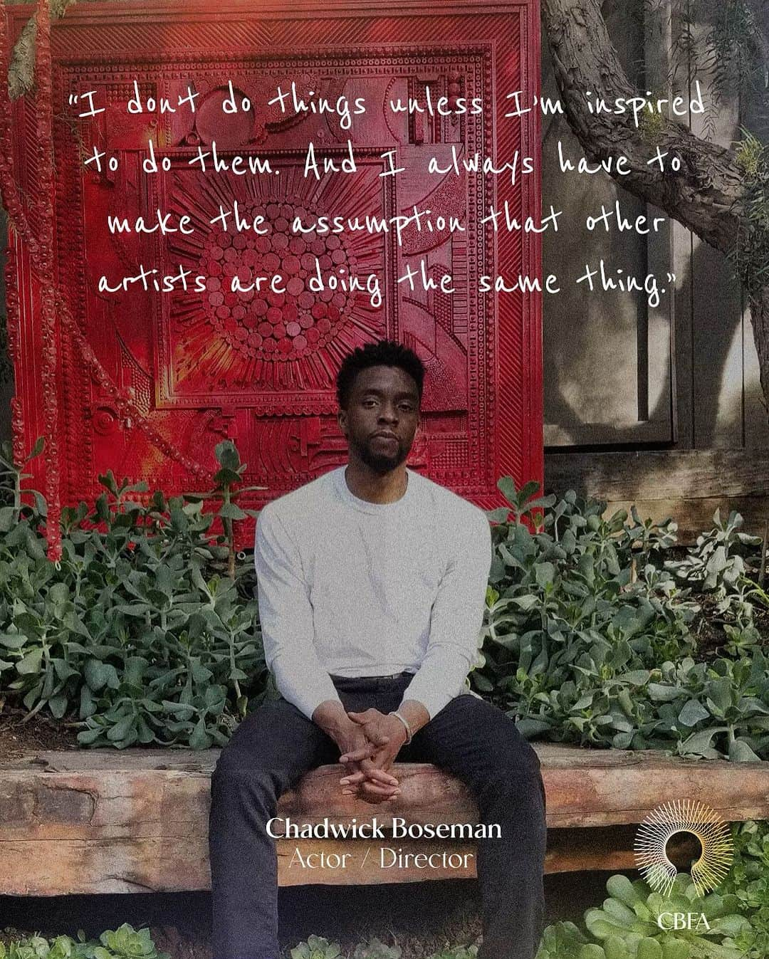 チャドウィック・ボーズマンのインスタグラム：「When inspiration meets purpose, anything is possible. #chadwickboseman #thecbfa」