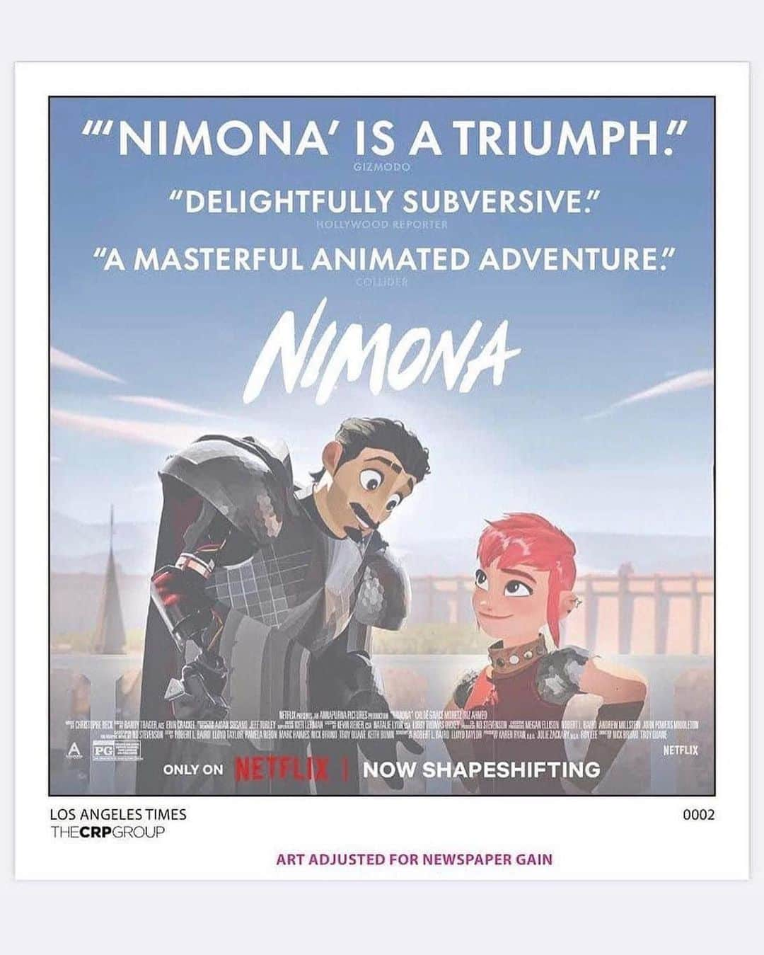 ユージン・リー・ヤンさんのインスタグラム写真 - (ユージン・リー・ヤンInstagram)「🗣️ HAPPY NIMONA DAY! 🦈 Her character and this film both fought against powers that tried to keep them unseen. Thank you to the countless brilliant artists and creatives who poured 7 years of hard work into this absolute gem of a movie. To ND, the production team, and the cast - you’re all totally METAL.💥 Watch #Nimona now on Netflix with your friends and (found) family! We hope y’all love it as much as we do. 💖」7月1日 4時39分 - eugeneleeyang