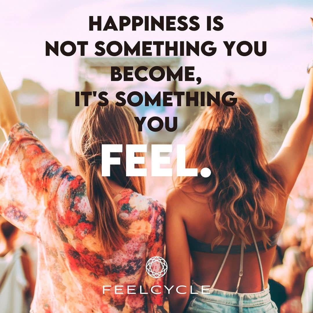 FEELCYCLE (フィールサイクル) さんのインスタグラム写真 - (FEELCYCLE (フィールサイクル) Instagram)「Happiness is not something you become, it's something you FEEL. 幸せはなるものではなく、感じるものだ。  #45分で約800kcal消費 #滝汗 #ダイエット #デトックス #美肌 #脚痩せ #ストレス解消 #リラックス #集中 #マインドフルネス #feelcycle #フィールサイクル #feel #cycle #morebrilliant #itsstyle #notfitness #暗闇フィットネス #バイクエクササイズ #フィットネス #ジム #音楽とひとつになる #格言 #名言 #人生 #輝く #ポジティブ #quotes」7月1日 6時00分 - feelcycle_official