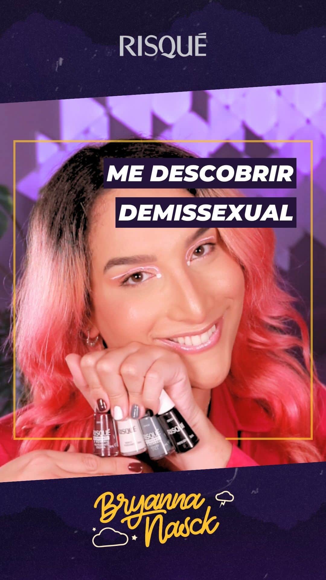 Risqueのインスタグラム：「Existir fora da norma é resistir e investir na sua própria felicidade. Me descobrir como demissexual permitiu ter paz sobre a forma como me relaciono com outras pessoas.  E todo esse processo começou com simples atos como pintar as minhas unhas e sair de casa feliz por falgo por mim mesma. Neste Dia Internacional do Orgulho @risqueoficial me convida a compartilhar esse processo e como desenvolver um #OrgulhoColorido pode lhe permitir viver uma vida mais livre e genuína.  #TáNasNossasMãos #pubIi」