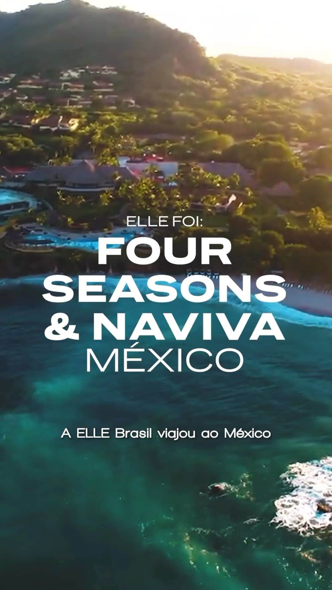 ELLE Brasilのインスタグラム：「Imagine passar alguns dias em um resort no México! Pois nossa editora de cultura @brunabittencourt1 foi visitar o novíssimo empreendimento do Four Seasons Punta Mita (@fspuntamita), o @naviva. E, fun fact: a rede de hotéis foi palco para as duas primeiras temporadas da série The White Lotus, filmada no Havaí e na Sicília, na Itália.  São apenas quinze tendas que podem desfrutar de praia privativa, quatro piscinas, um spa e cinco restaurantes. Um deles é comandado pela chef salvadorenha Sofía Mojica e é um capítulo à parte. Chique demais! No vídeo, Bruna te conta mais sobre esse paraíso, vale a pena assistir. @fourseasonsbr (vídeo: @ricardojfer)   Algumas imagens foram retiradas da internet.」