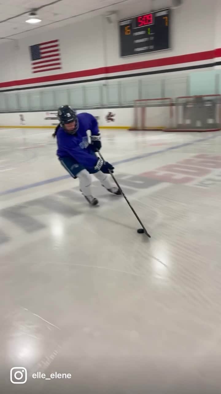 エレーネ・ゲデヴァニシヴィリのインスタグラム：「Full Ice fun with @anawitmer 🤩😎  @besahockey  @ironboundhockey  @cuttingedgeiceacademy_  @womenshockeylife   #Balance #Efficiency #Speed #Agility #girlpower #hockey」