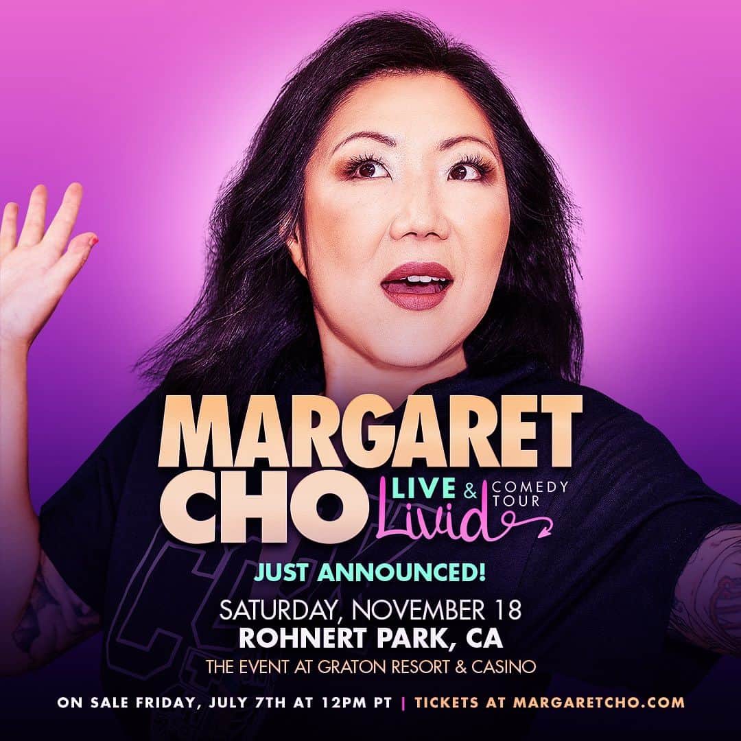 マーガレット・チョーのインスタグラム：「🚨 New #LiveandLivid date added! Nov. 18 at @gratoncasino | tickets at margaretcho.com 🎟️」