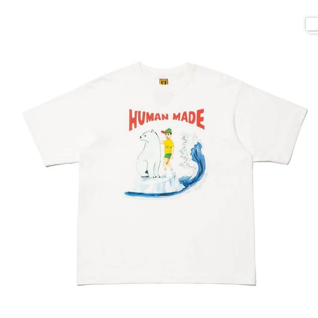 五月女ケイ子のインスタグラム：「毎月1日発売の HUMAN MADE✖️五月女ケイ子 @humanmade  @keikosootome コラボTシャツ！ 本日11時から発売です。 お早めにお買い求めくだされ。 Mサイズでビッグに着るのもオススメです。  … …  イラストレーター五月女ケイ子さんとのコラボレーションシリーズより、第10弾となるグラフィックTシャツ。「KEIKO SOOTOME T-SHIRT #10」のタイトルは、”地球の生き物”。そのテーマは「遠く離れた地の生き物たちに、人間は思いを寄せる」。  #五月女ケイ子 #keikosootome  #humanmade  #Tシャツ #artist #illustrator  #tshirtsdesign」