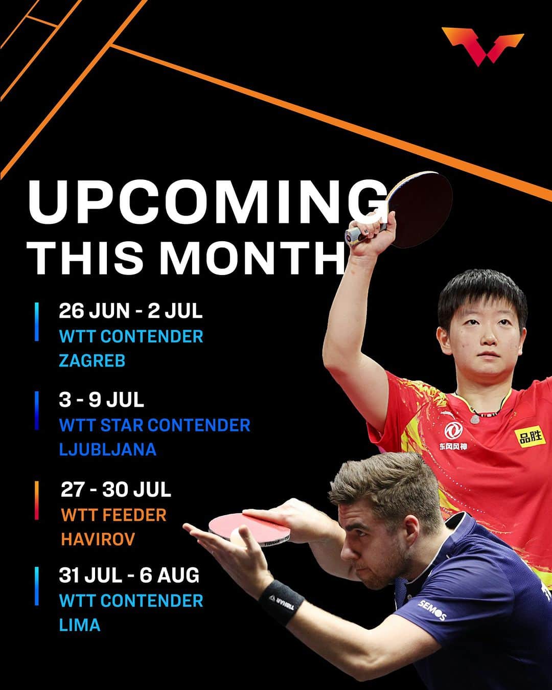 ITTF Worldさんのインスタグラム写真 - (ITTF WorldInstagram)「Gear up for a month of thrill and excitement 7️⃣🌟  Here's all the action that's coming to you this July 🔜  #WTTYouthSeries #WTTFeederSeries #WTTStarContender #WTTContender」7月1日 14時30分 - wtt