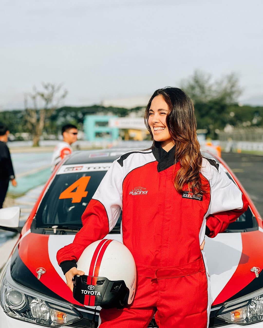 ミーガン・ヤングのインスタグラム：「It’s time to showcase my inner speed as the certified arcade queen of my childhood! 👸🏻🏁  I'm beyond thrilled to be a part of Vios Cup Leg 1 at the #TGRViosCup2023 at Clark International Speedway this Saturday, where passion for racing and fierce competition come together. 🏎  You can still watch and catch every lap through the live stream on Toyota Gazo Racing Philippines official Facebook page. @toyotagazooracingph   #ToyotaGazooRacing」