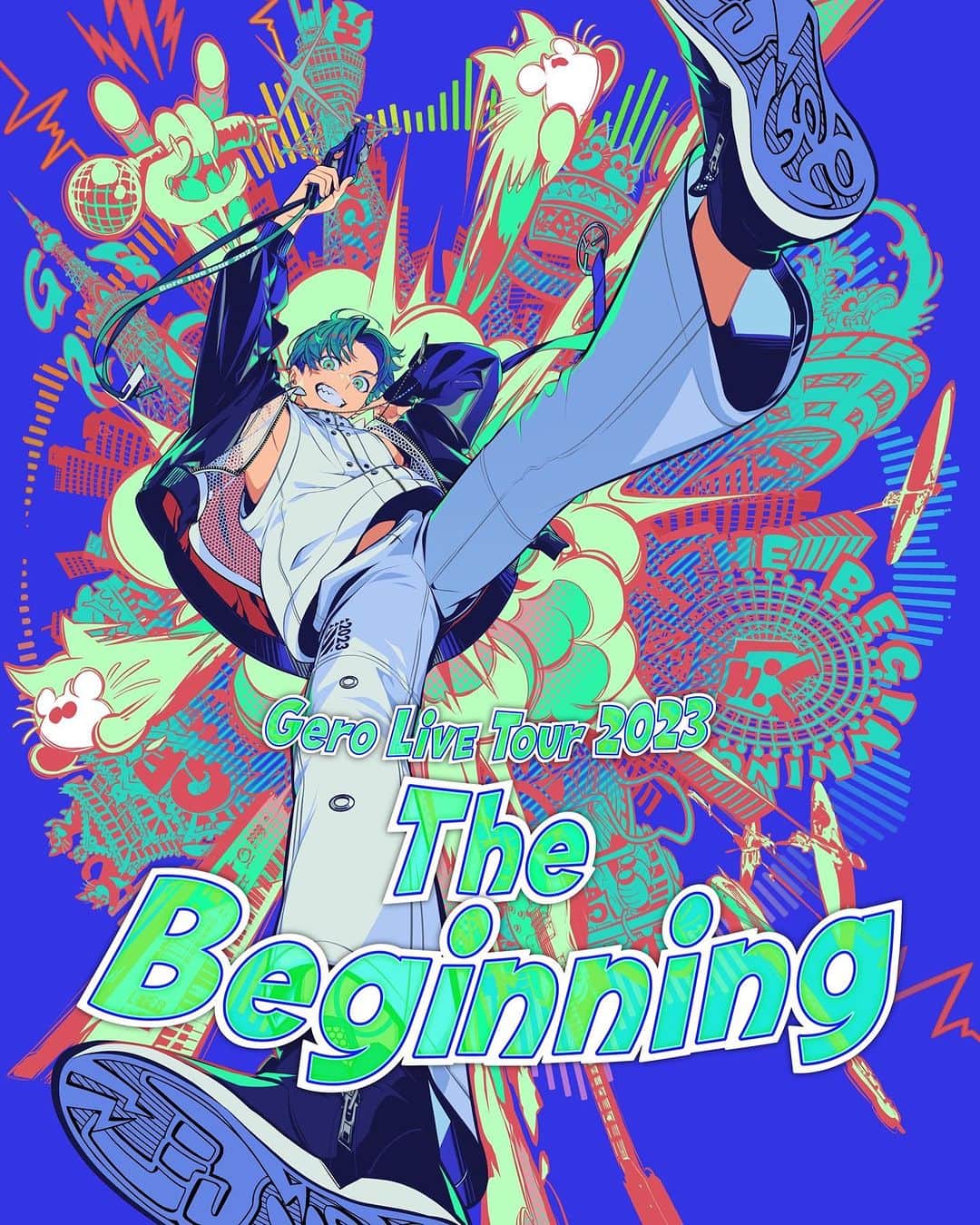 Geroのインスタグラム：「【重大告知】  Gero 初のワンマンホールツアー「The Beginning」開催決定しましたーーー！！！！！🔥🔥🔥  これがGeroの大きな夢への第1歩です。  《チケットオフィシャル先行(抽選)》 ・受付期間 7/1 19時〜7/16(日)23:59  ▶受付URL https://l-tike.com/concert/mevent/?mid=396928  ▶特設サイト https://gero-music.net/tour2023/」