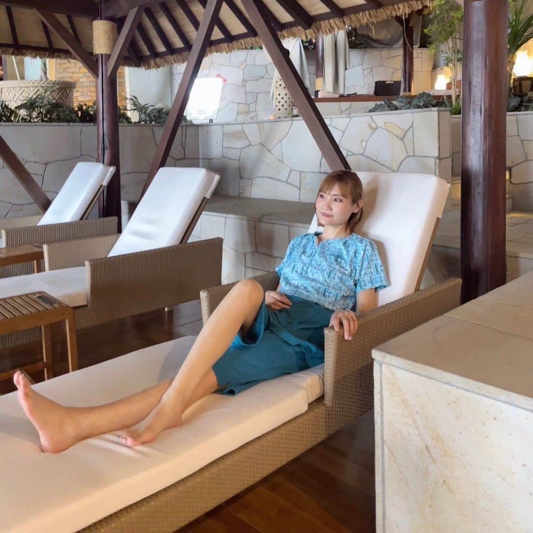 ひよりんごのインスタグラム：「お友達と癒された日の写真✨ ゆっくり深呼吸できた！！ #ラクーアスパ #サウナ女子」
