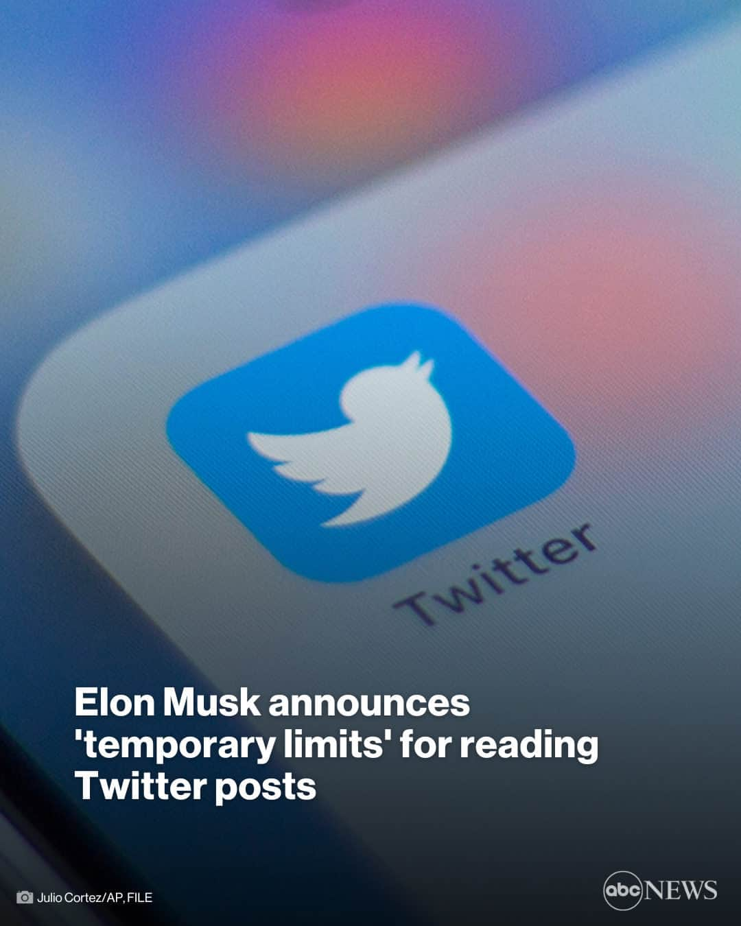 ABC Newsさんのインスタグラム写真 - (ABC NewsInstagram)「Twitter owner Elon Musk introduced, then quickly amended, new rules to the social media platform that set "temporary limits" on how many posts can be read per day. More in link in bio.  #news #socialmedia #twitter #ElonMusk」7月2日 6時01分 - abcnews