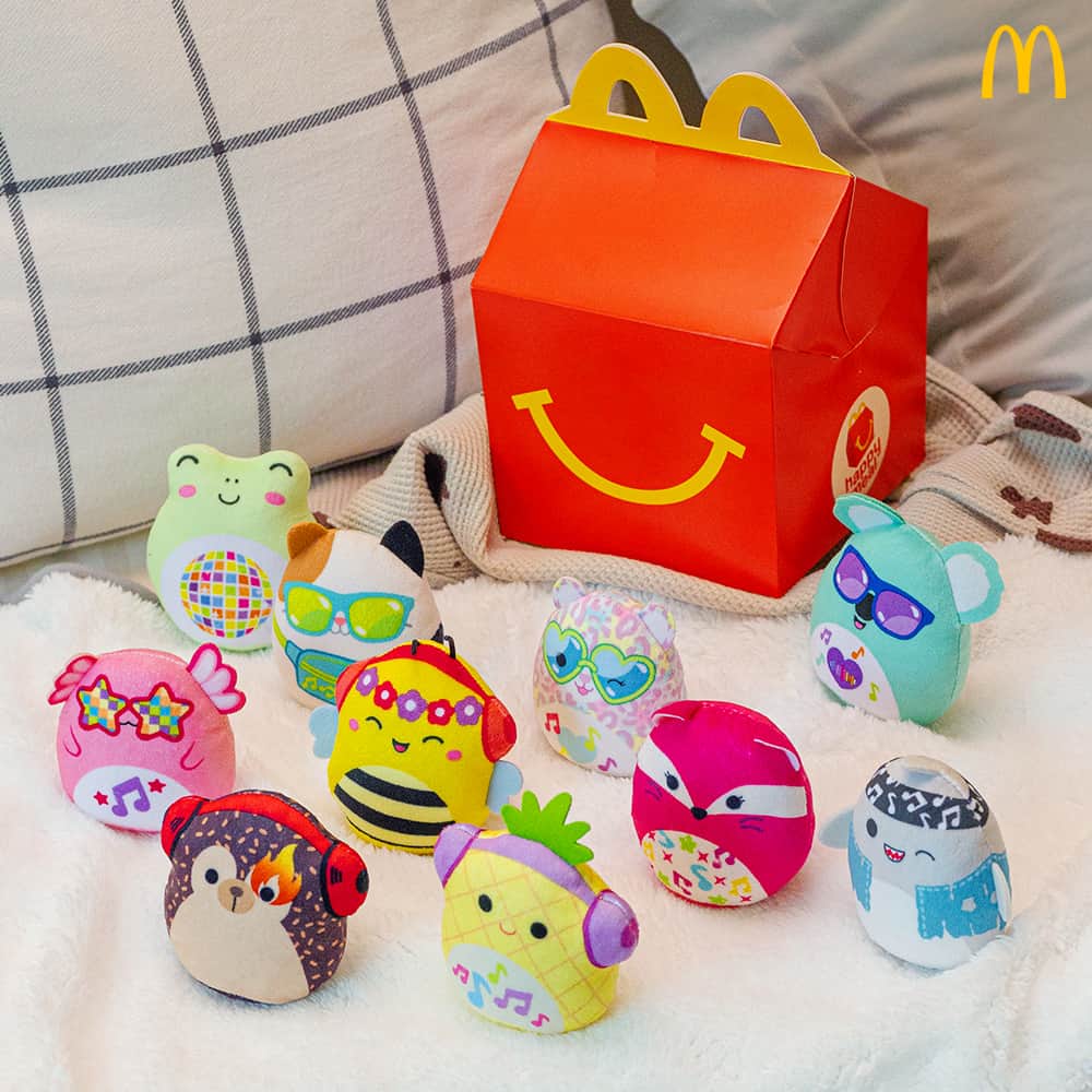 McDonald's Philippinesのインスタグラム：「aaack!!! aren’t they sooo adorbs? 🥹 make ur kids’ vacay more enjoyable with a touch of cuteness from the latest Happy Meal Squishmallows!   Collect all 10! Order now via McDelivery. 😊」