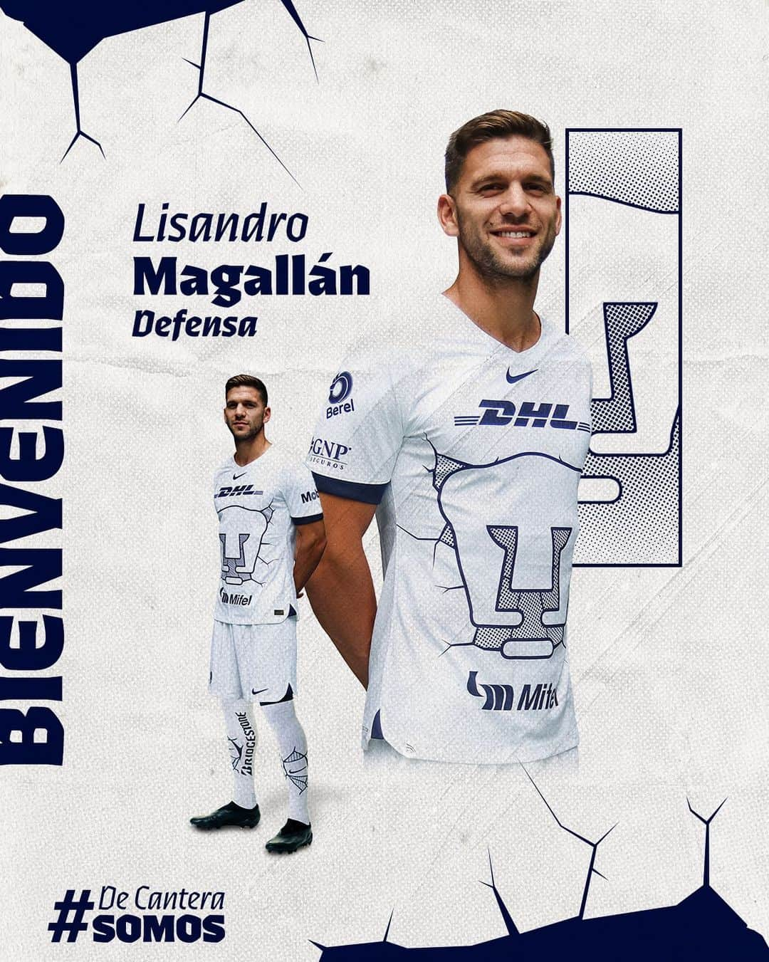 リサンドロ・マガジャンのインスタグラム：「¡Bienvenido al azul y oro! 🤩  Argentino con gran habilidad defensiva, Lisandro Magallán es nuevo jugador de Pumas. 🙌🇦🇷  Cantera te recibe emocionada por cumplir grandes logros. 🐾  #DePumasSoy #DeCanteraSomos」