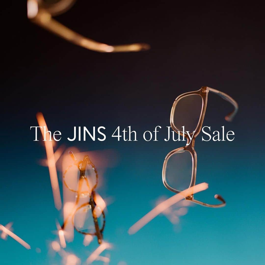 JINSのインスタグラム：「20% off in-store & online, July 1st – 4th. Use code FIREWORKS20 online.」