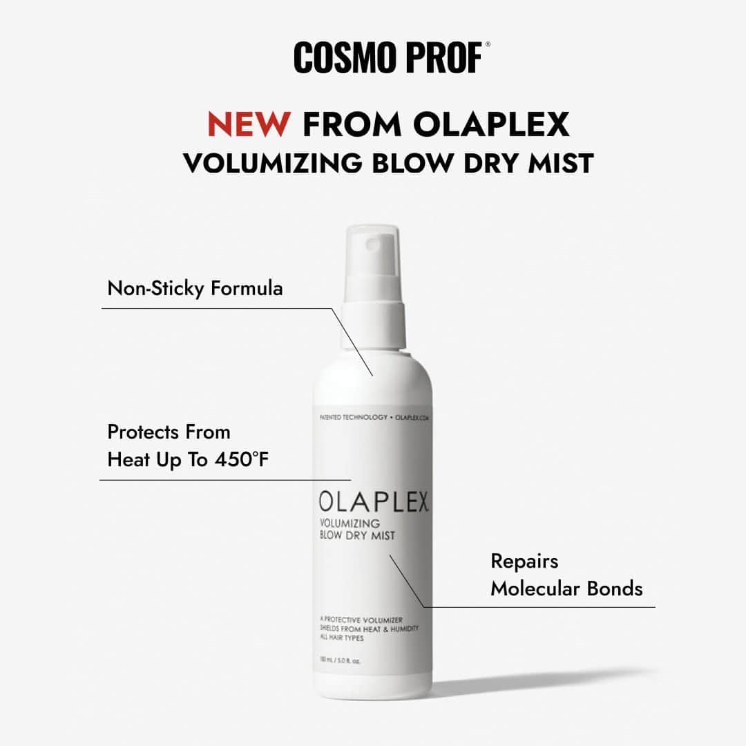 CosmoProf Beautyさんのインスタグラム写真 - (CosmoProf BeautyInstagram)「NEW From @Olaplex... Volumizing Blow Dry Mist is finally here!! 🎉   Olaplex’s new Volumizing Blow Dry Mist pairs molecular bonding hair repair power with heat protection for the healthiest big hair. Help your clients get over any heat tool hesitation & elevate your services with what’s new.   Will you be trying this? Let us know in the comments! 👇  Link in bio to shop & learn more!   #olaplex #cosmoprofbeauty #licensedtocreate #hairdresser」7月2日 2時00分 - cosmoprofbeauty